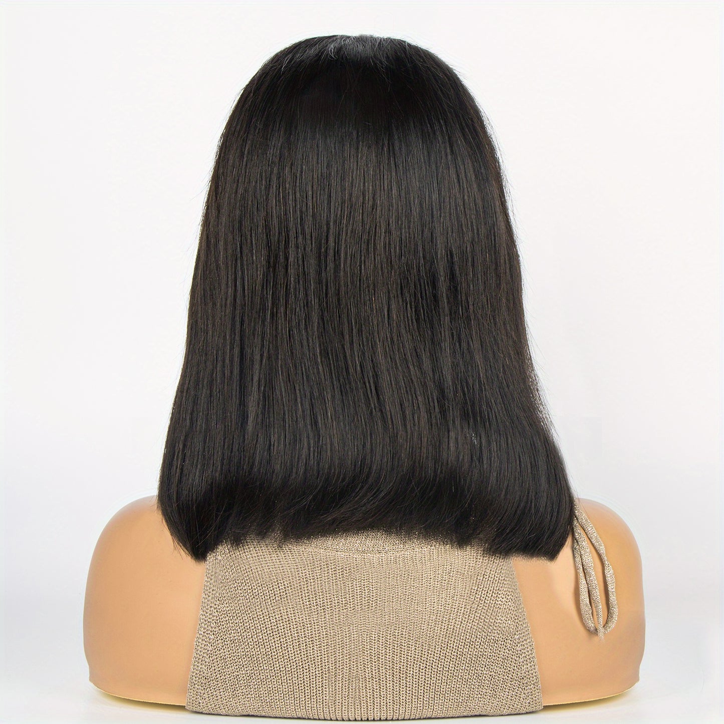 Bob Wig Human Hair Straight 10 Inch 13X4 Lace Front Wig Human Hair 180% Density Short Straight Frontal Bob Wig 13x4 Transparent Lace Frontal Wig Pre Plucked With Baby Hair Free Part Natural Color