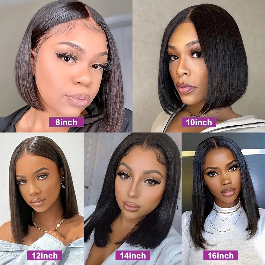 Straight Lace Front Wig Pre Plucked With Baby Hair Peruvian Remy Hair 4x4 Lace Closure Wigs For Women Human Hair Short Bob Wig