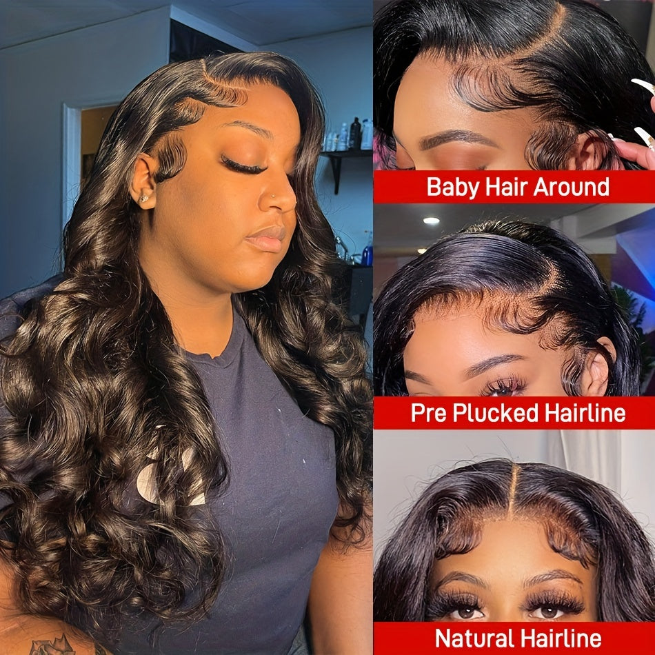 180% Density 13x4 Body Wave Lace Front Wigs Glueless Body Wave Human Hair Wigs For Women Lace Front Wigs Human Hair Pre Plucked With Baby Hair Natural Hairline Human Hair Wigs 8-40 Inch