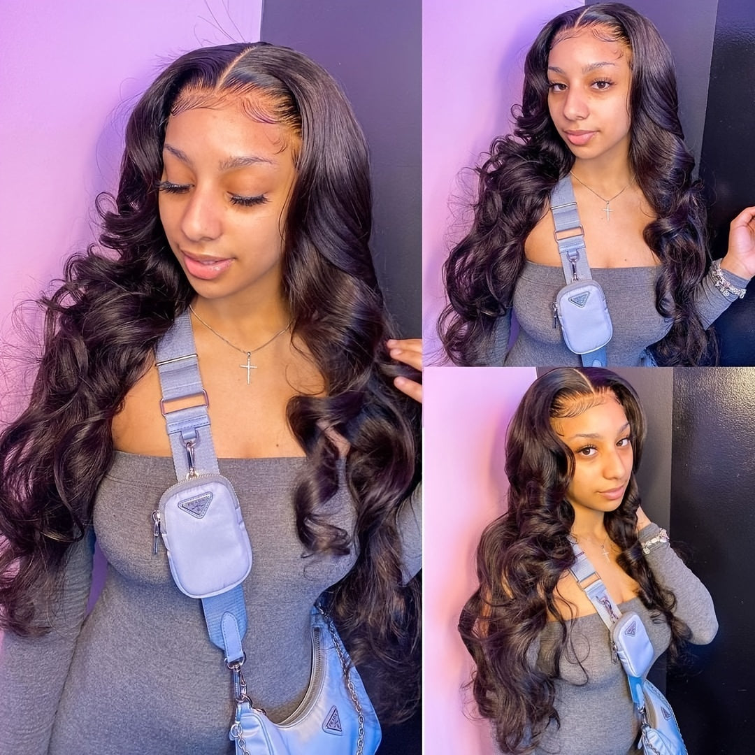 180% Density 13x4 Body Wave Lace Front Wigs Glueless Body Wave Human Hair Wigs For Women Lace Front Wigs Human Hair Pre Plucked With Baby Hair Natural Hairline Human Hair Wigs 8-40 Inch